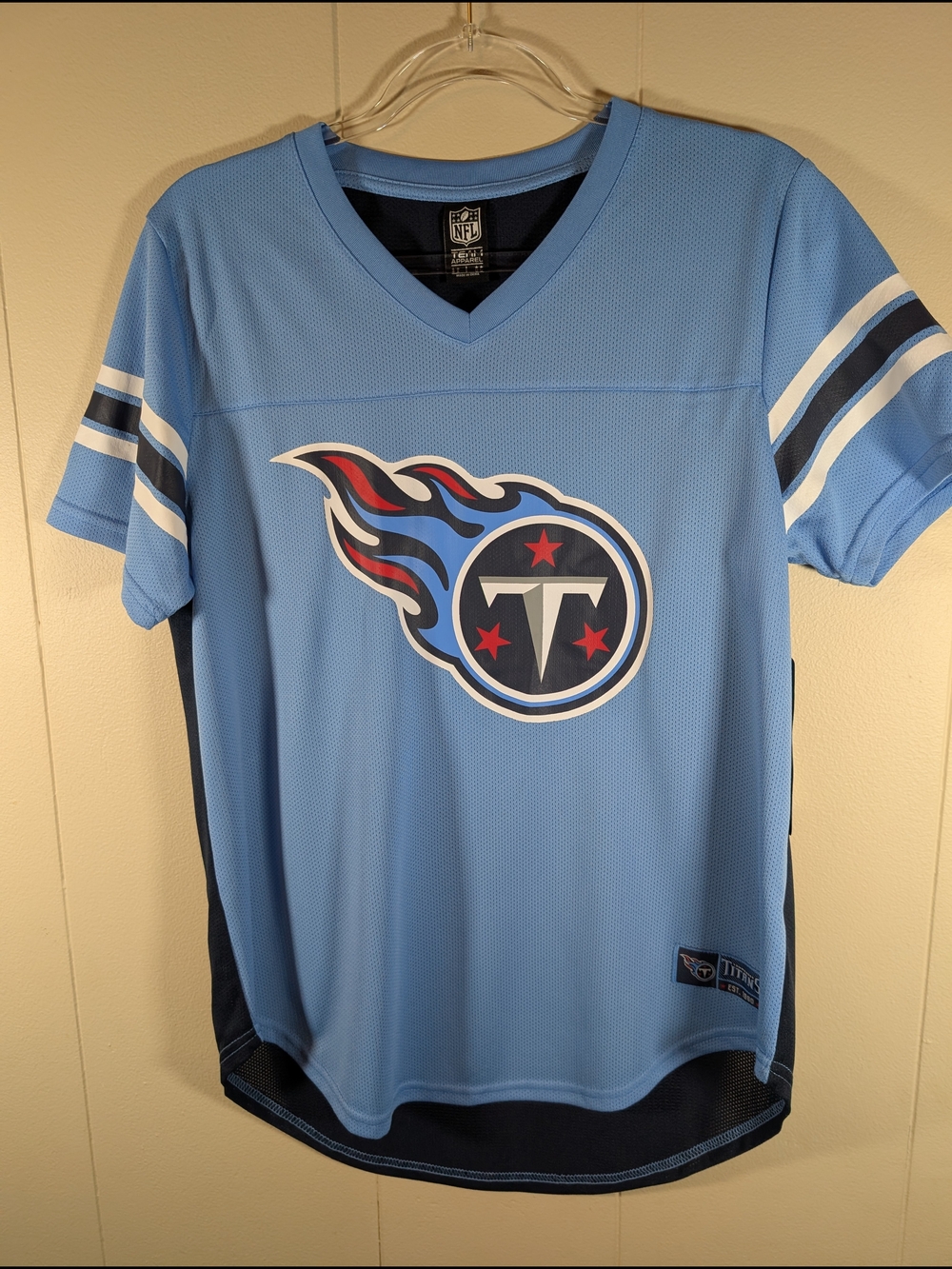 Tennessee Titans Youth L NFL Team Apparel Jersey Shirt NWT Blue
